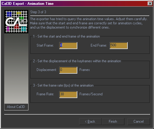 Cal3d Exporter